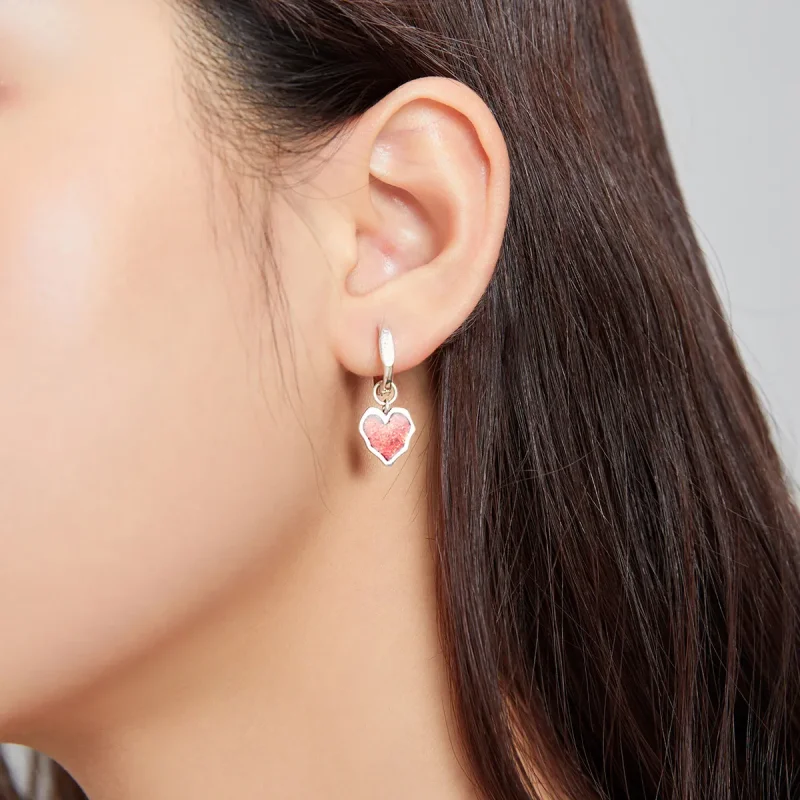(imagine pentru) Pandora Style Close Lover Hoop Earrings - BSE484 - Vizualizare 7