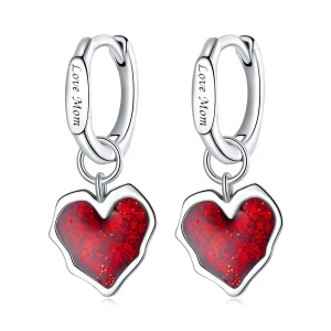 (imagine pentru) Pandora Style Close Lover Hoop Earrings - BSE484