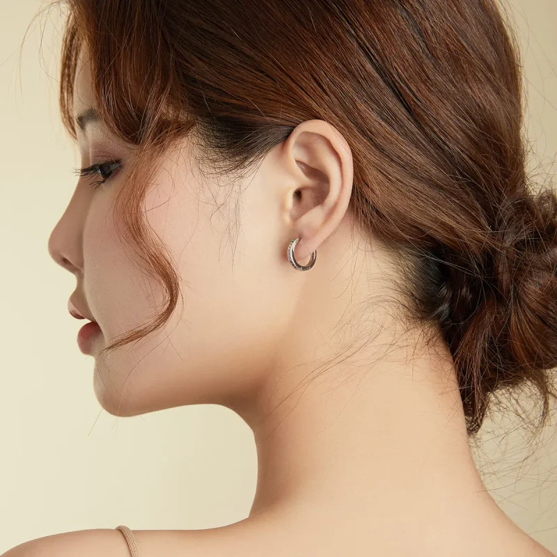 (imagine pentru) Pandora Style Colorful Hoop Earrings - BSE459 - Vizualizare 8