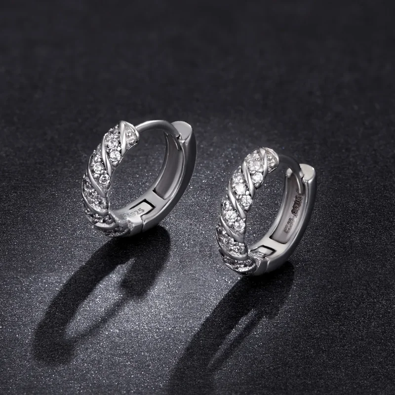 (imagine pentru) Pandora Style Elegant Woman Hoop Earrings - BSE512 - Vizualizare 5