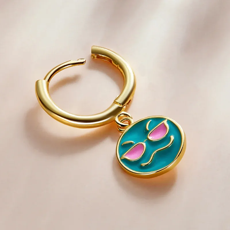 (imagine pentru) Pandora Style Emoji - Cercei cu inele - SCE1204-B cool - Vizualizare 3
