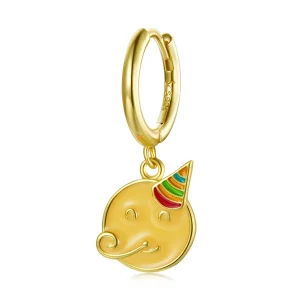 (imagine pentru) Pandora Style Emoji - Cercei hoop "Celebrate" - SCE1204-A
