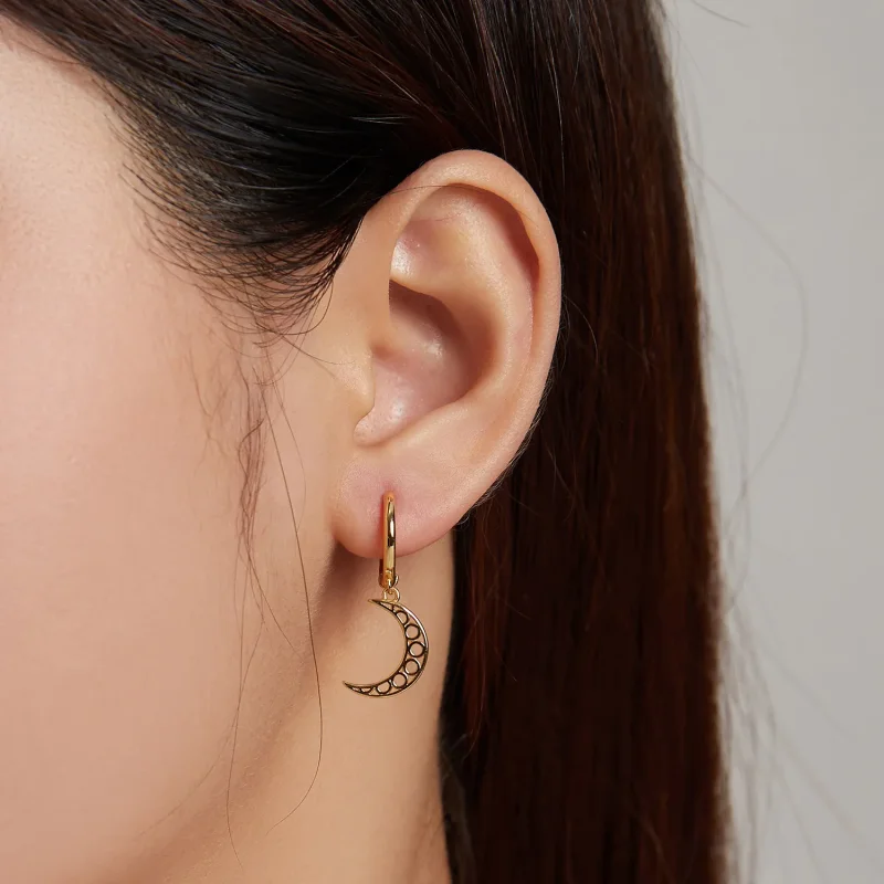(imagine pentru) Pandora Style Minimalism - Cercei semilună cu stil - SCE1191 - Vizualizare 4