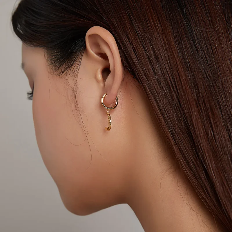 (imagine pentru) Pandora Style Minimalism - Cercei semilună cu stil - SCE1191 - Vizualizare 6
