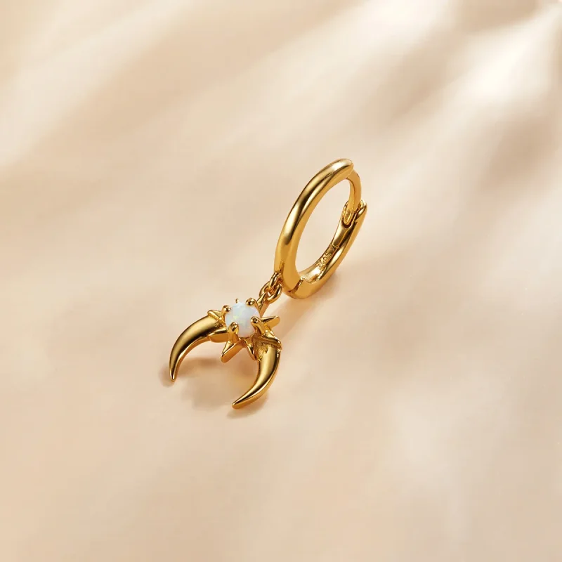 (imagine pentru) Pandora Style Mysterious Spain - Cercei Starburst Hoop - SCE1145 - Vizualizare 4