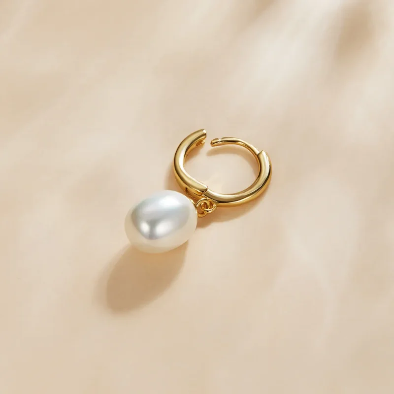 (imagine pentru) Pandora Style Mystic Spain - The Pearl Hoop Earrings - SCE1146 - Vizualizare 2