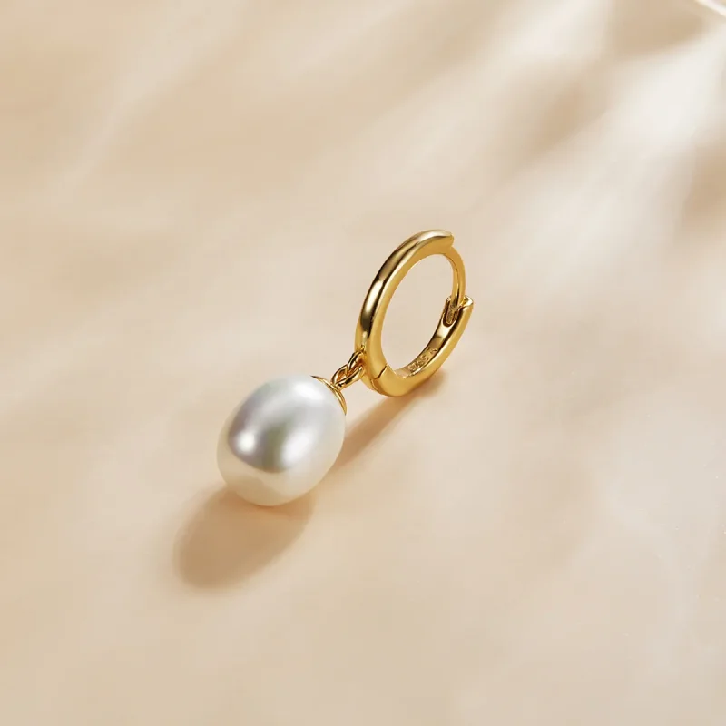 (imagine pentru) Pandora Style Mystic Spain - The Pearl Hoop Earrings - SCE1146 - Vizualizare 3