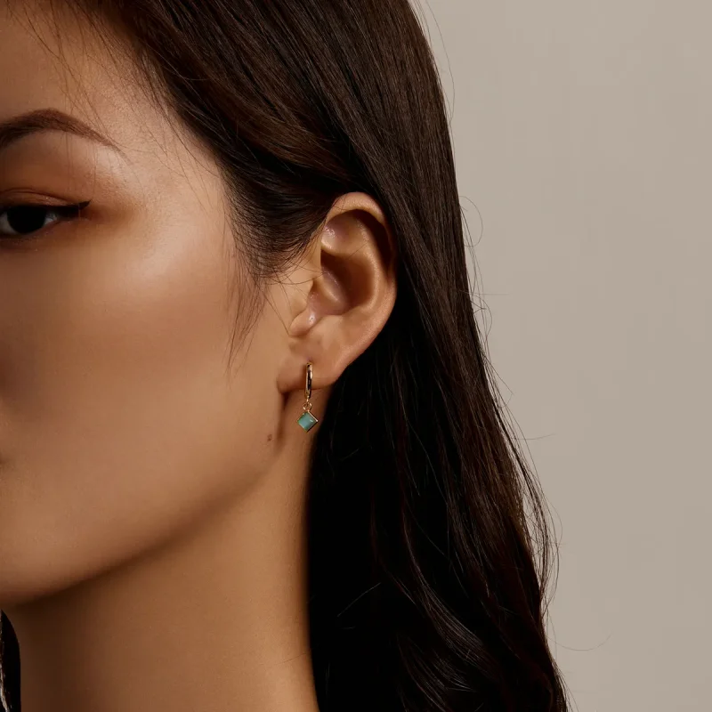 (imagine pentru) Pandora Style Simple Geometry Hoop Earrings - SCE1321 - Vizualizare 3