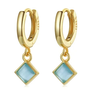(imagine pentru) Pandora Style Simple Geometry Hoop Earrings - SCE1321