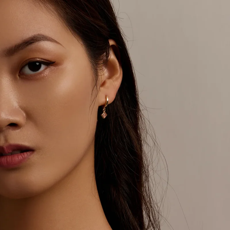 (imagine pentru) Pandora Style Simple Geometry Hoop Earrings - SCE1323 - Vizualizare 3