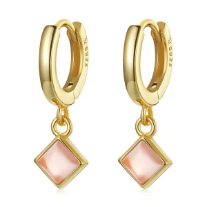 (imagine pentru) Pandora Style Simple Geometry Hoop Earrings - SCE1323