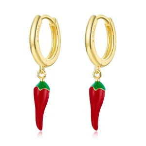 (imagine pentru) Pandora Style Small Pepper Hoop Earrings - SCE1206