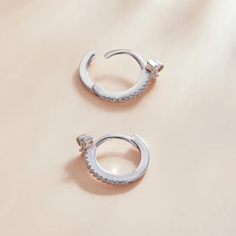 (imagine pentru) Pandora Style Urban Fashion Hoop Earrings - SCE1186-A - Vizualizare 2