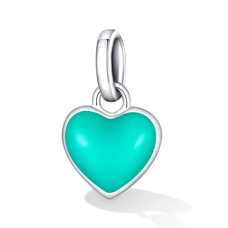 (imagine pentru) Pandora Style Me Lake Green Love Dangle - SCP063-TQ - Vizualizare 2