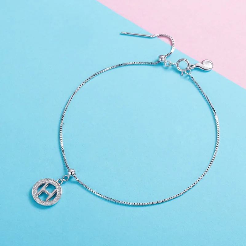 (imagine pentru) Stilul Pandora Me Wish Letter-H Dangle - BSP001-H - Vizualizare 2