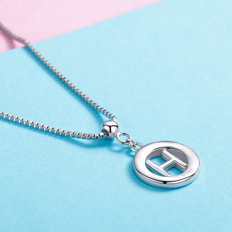 (imagine pentru) Stilul Pandora Me Wish Letter-H Dangle - BSP001-H - Vizualizare 3