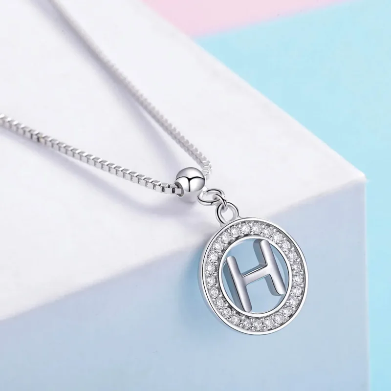 (imagine pentru) Stilul Pandora Me Wish Letter-H Dangle - BSP001-H - Vizualizare 4