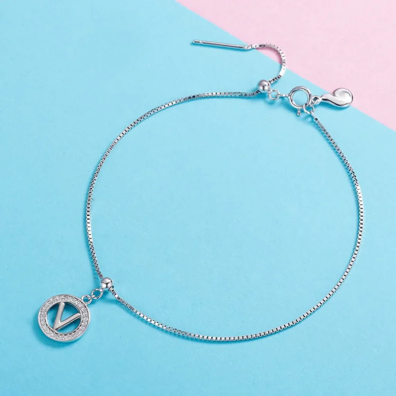 (imagine pentru) Stilul Pandora Mi dorință scrisoare-V Dangle - BSP001-V - Vizualizare 2