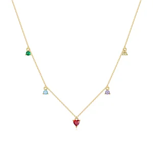 (imagine pentru) Colier cu zirconiu multicolor în stilul Pandora - BSN234
