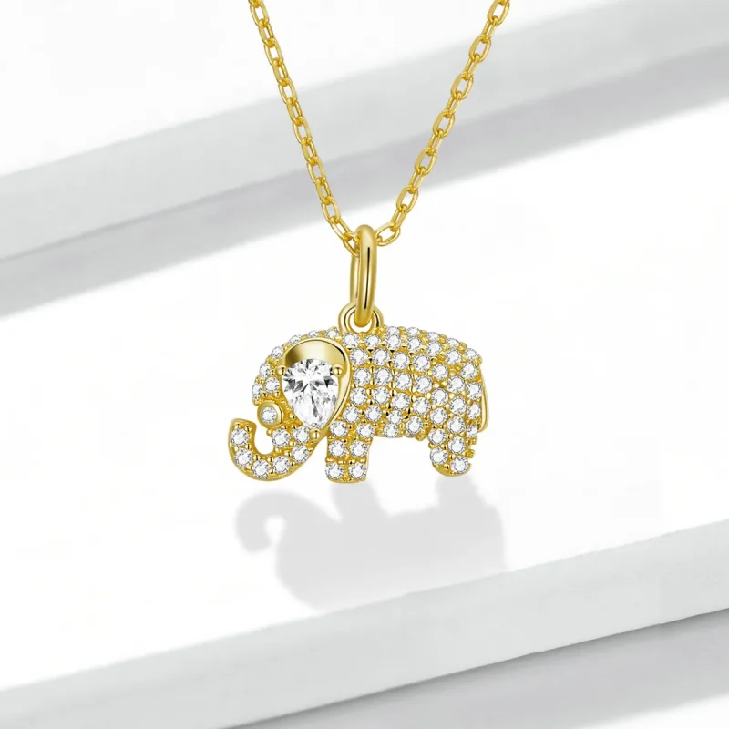 (imagine pentru) Colier elegant cu elefant în stil Pandora - BSN239-B - Vizualizare 2