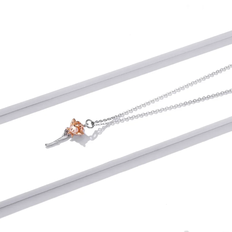 (imagine pentru) Colier elegant în stilul Pandora cu trandafir - BSN190 - Vizualizare 2