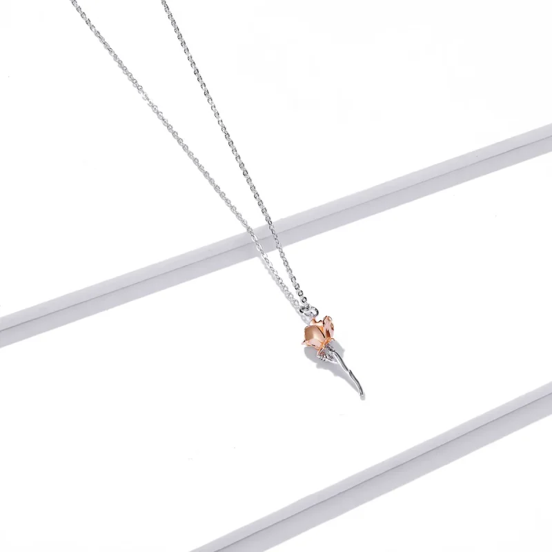 (imagine pentru) Colier elegant în stilul Pandora cu trandafir - BSN190 - Vizualizare 3