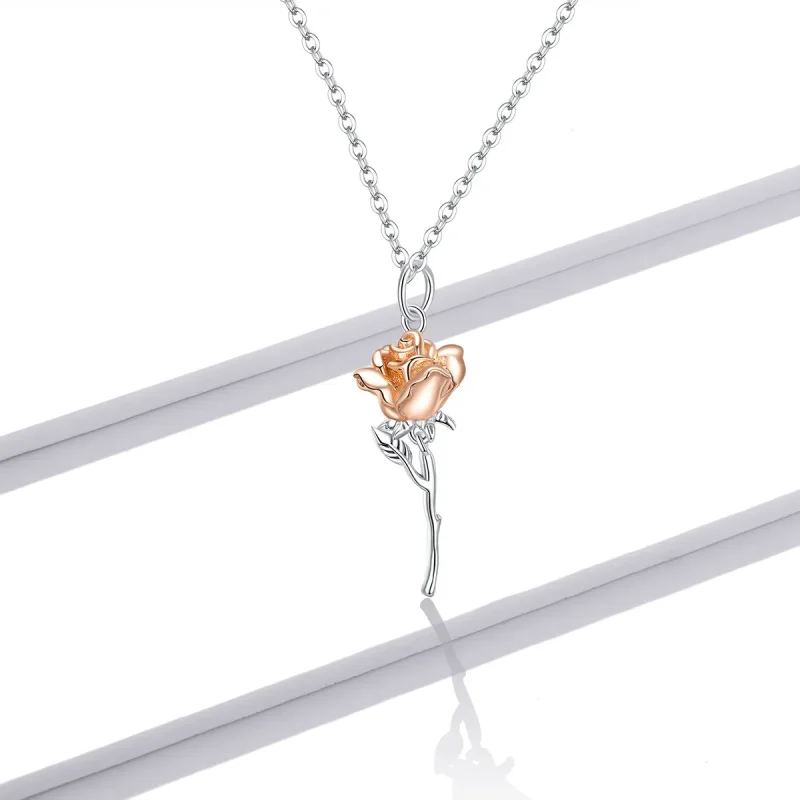 (imagine pentru) Colier elegant în stilul Pandora cu trandafir - BSN190 - Vizualizare 6