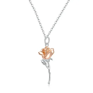 (imagine pentru) Colier elegant în stilul Pandora cu trandafir - BSN190