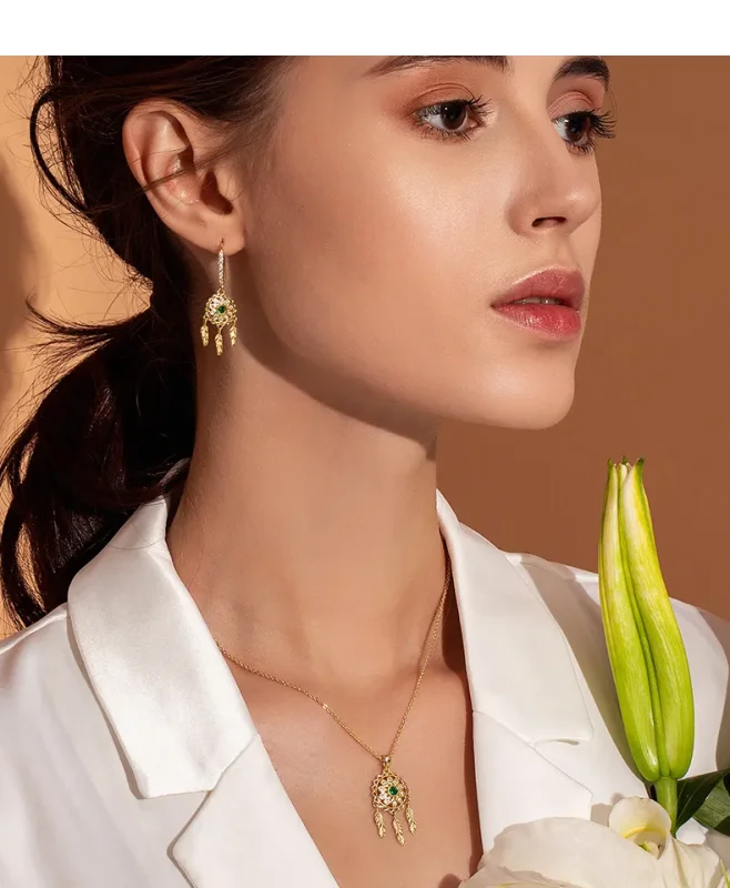 (imagine pentru) Colier în stil Pandora cu dreamcatcher - SCN263-B - Vizualizare 2