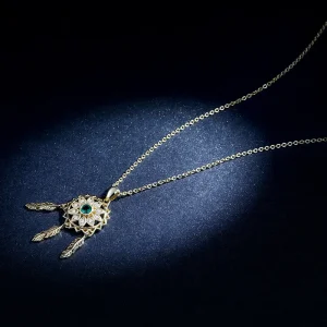 (imagine pentru) Colier în stil Pandora cu dreamcatcher - SCN263-B