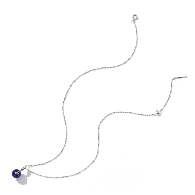 (imagine pentru) Colier în stil Pandora cu meteorit din Lapis Lazuli - SCN480 - Vizualizare 5