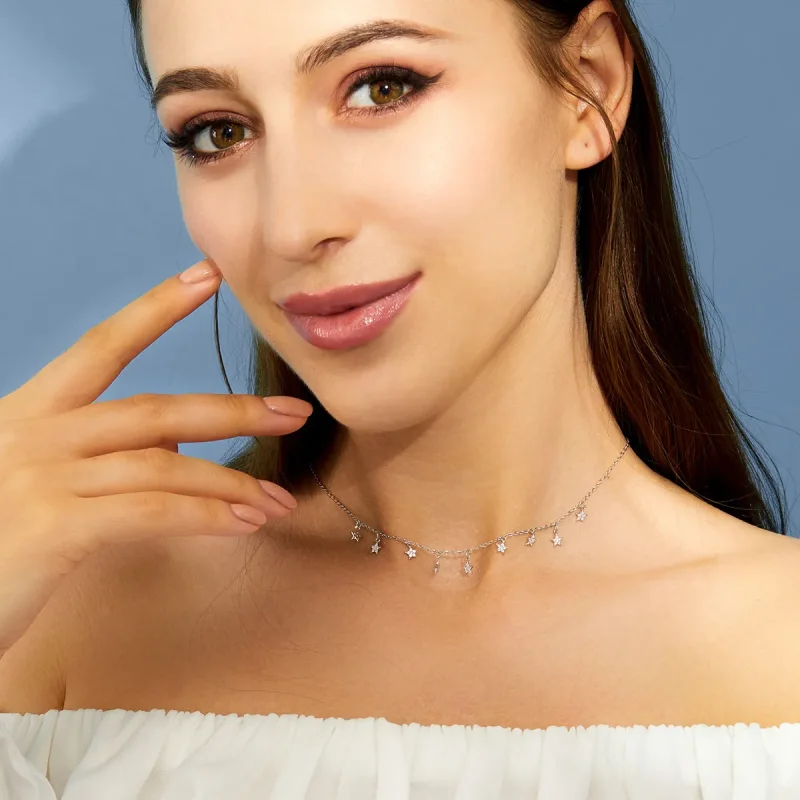 (imagine pentru) Colier în stil Pandora cu stea - BSN116 - Vizualizare 6