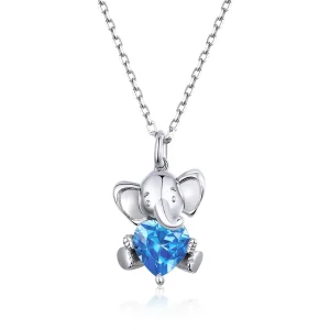 (imagine pentru) Colier în stilul Pandora cu un elefant plin de viață - BSN180