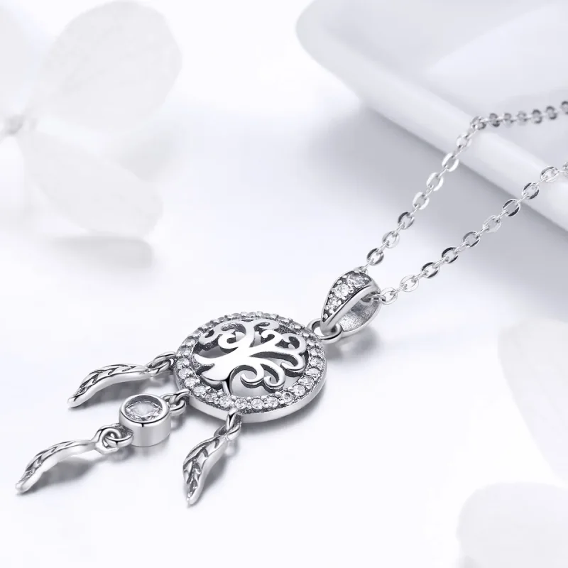 (imagine pentru) Colier Tip Pandora cu Arborele vieții Dreamcatcher din argint - SCN298 - Vizualizare 3