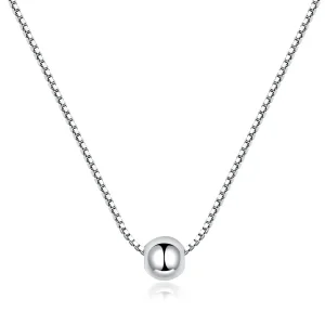 (imagine pentru) Colier Tip Pandora cu Bean simplu din argint - BSN097