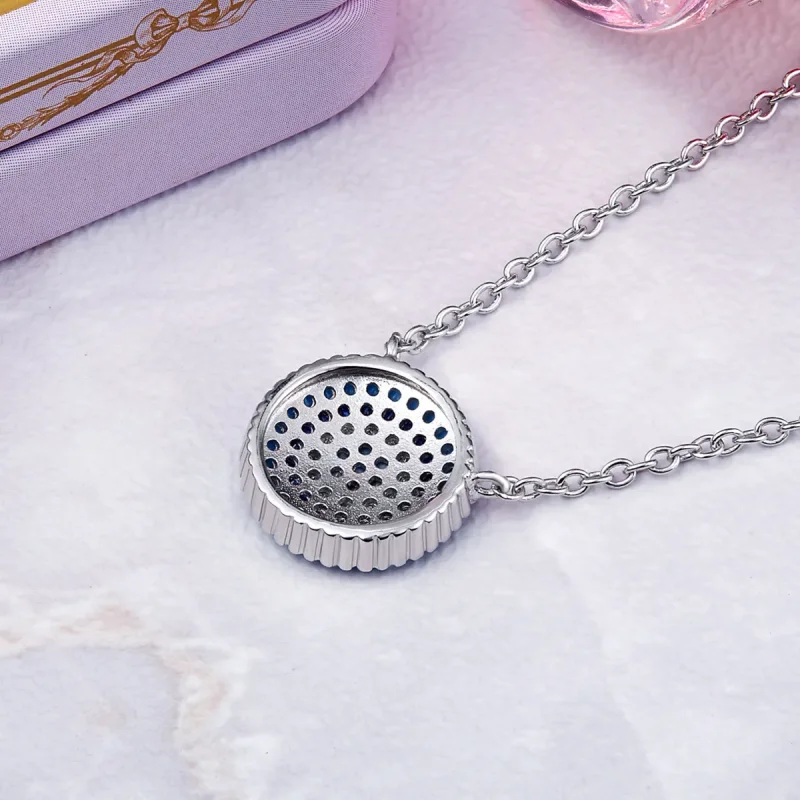 (imagine pentru) Colier Tip Pandora cu Cercul albastru din argint - SCN099 - Vizualizare 2