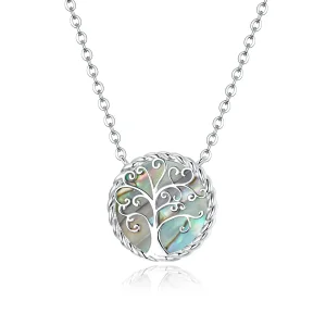 (imagine pentru) Colier Tip Pandora cu Copacul vieții colorat din argint - SCN433