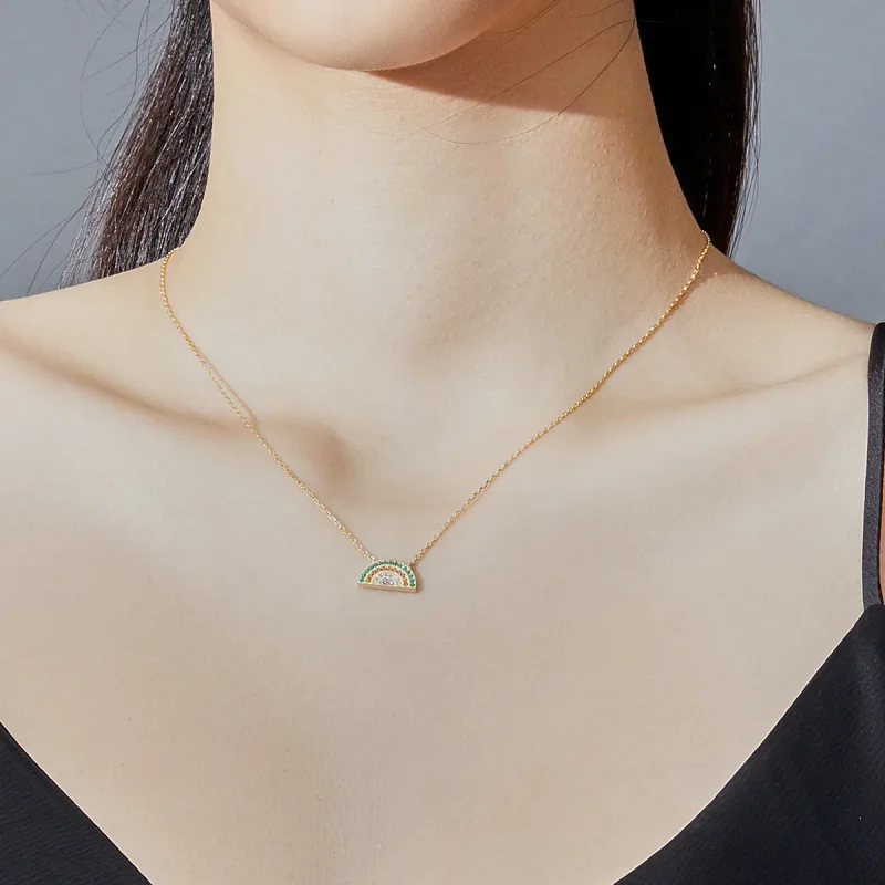 (imagine pentru) Colier Tip Pandora cu Curcubeu placat cu aur de 14 k - SCN378 - Vizualizare 8