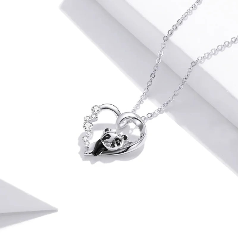 (imagine pentru) Colier Tip Pandora cu Cute Panda Mic din argint - SCN453 - Vizualizare 2