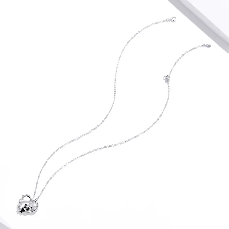 (imagine pentru) Colier Tip Pandora cu Cute Panda Mic din argint - SCN453 - Vizualizare 4