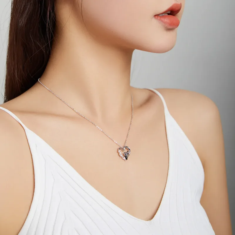 (imagine pentru) Colier Tip Pandora cu Cute Panda Mic din argint - SCN453 - Vizualizare 8
