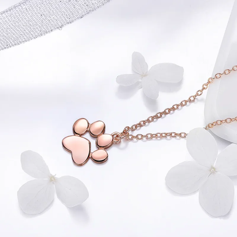 (imagine pentru) Colier Tip Pandora cu Cute Paw din aur rose - SCN275-3 - Vizualizare 2