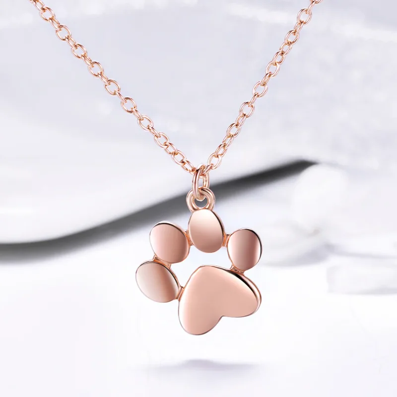 (imagine pentru) Colier Tip Pandora cu Cute Paw din aur rose - SCN275-3 - Vizualizare 4
