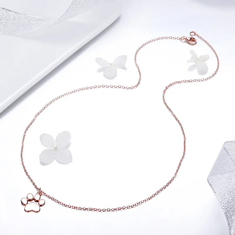 (imagine pentru) Colier Tip Pandora cu Cute Paw din aur rose - SCN275-3 - Vizualizare 5