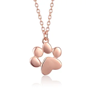 (imagine pentru) Colier Tip Pandora cu Cute Paw din aur rose - SCN275-3