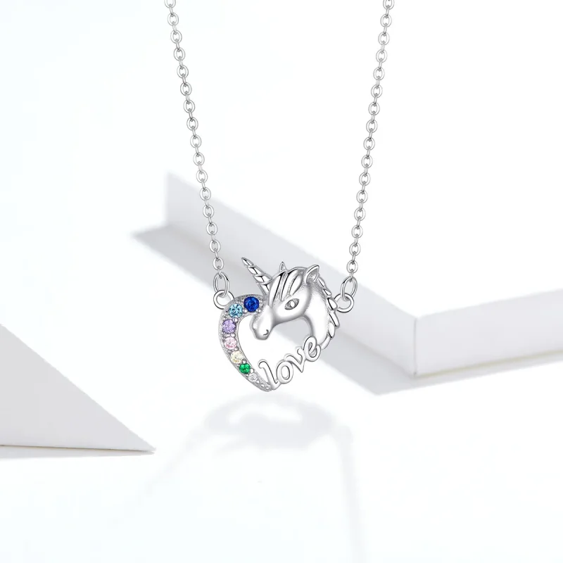 (imagine pentru) Colier Tip Pandora cu Drăguț Unicorn din argint - SCN348 - Vizualizare 5