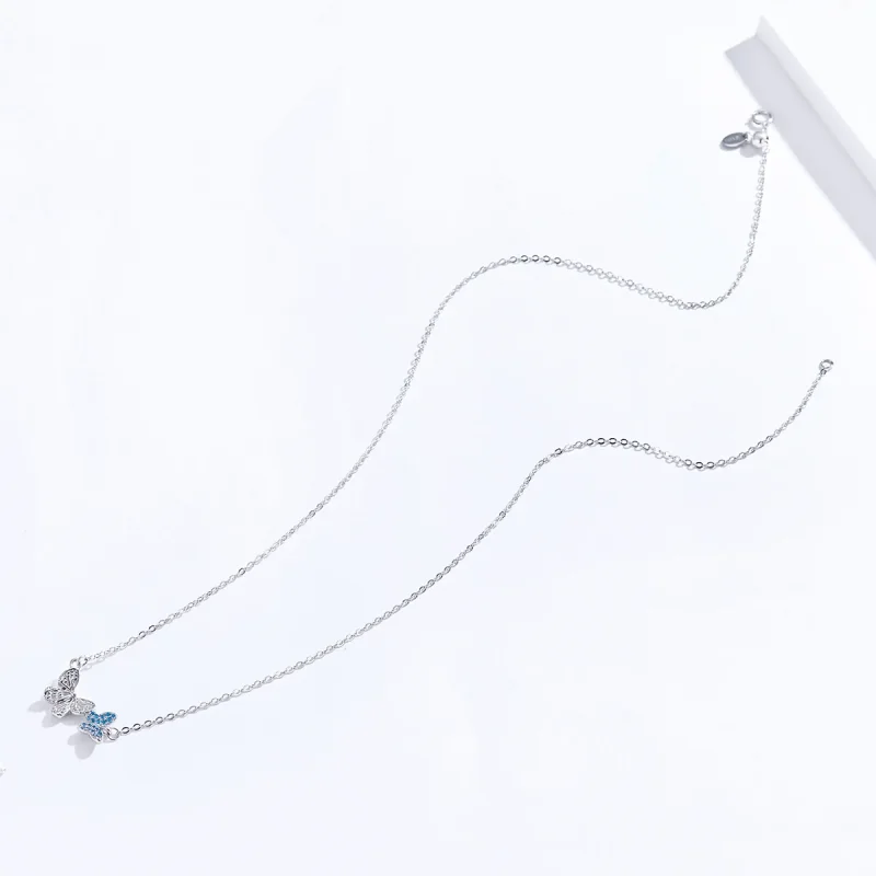 (imagine pentru) Colier Tip Pandora cu Fluture din argint - SCN384 - Vizualizare 4
