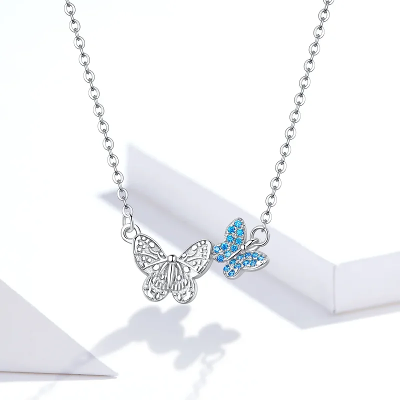 (imagine pentru) Colier Tip Pandora cu Fluture din argint - SCN384 - Vizualizare 5