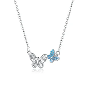 (imagine pentru) Colier Tip Pandora cu Fluture din argint - SCN384