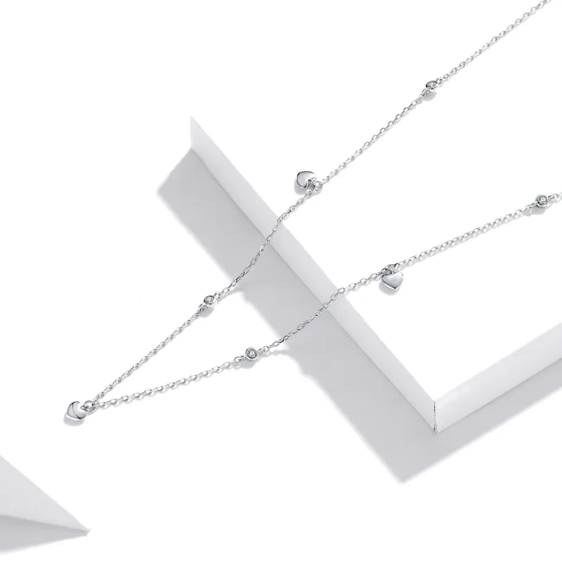 (imagine pentru) Colier Tip Pandora cu Forma de inima din argint - SCN417 - Vizualizare 3